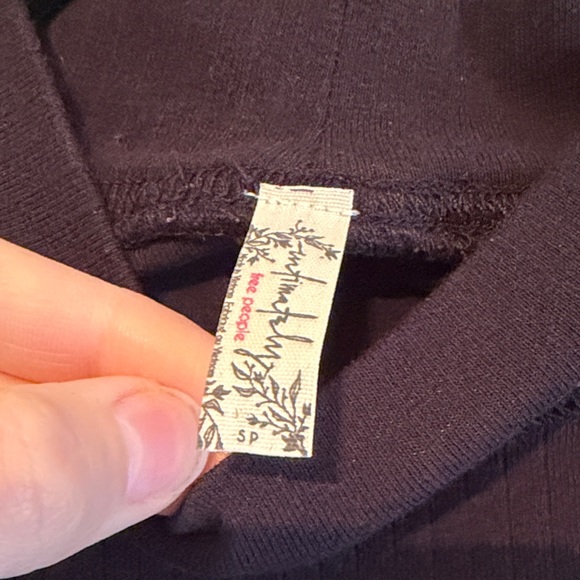 Free People Intimates Black Turtleneck Long Sleeve Top - Picture 3 of 6